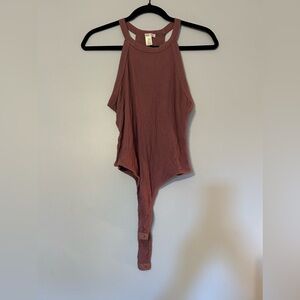 Ribbed High Neck Bodysuit